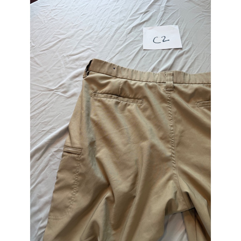 George Mens Cargo Shorts Beige Stretch Performance Utility Pockets‎ 42 GE20109 - Picture 9 of 11